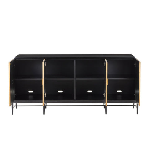 Kasta Wood & Brass Credenza