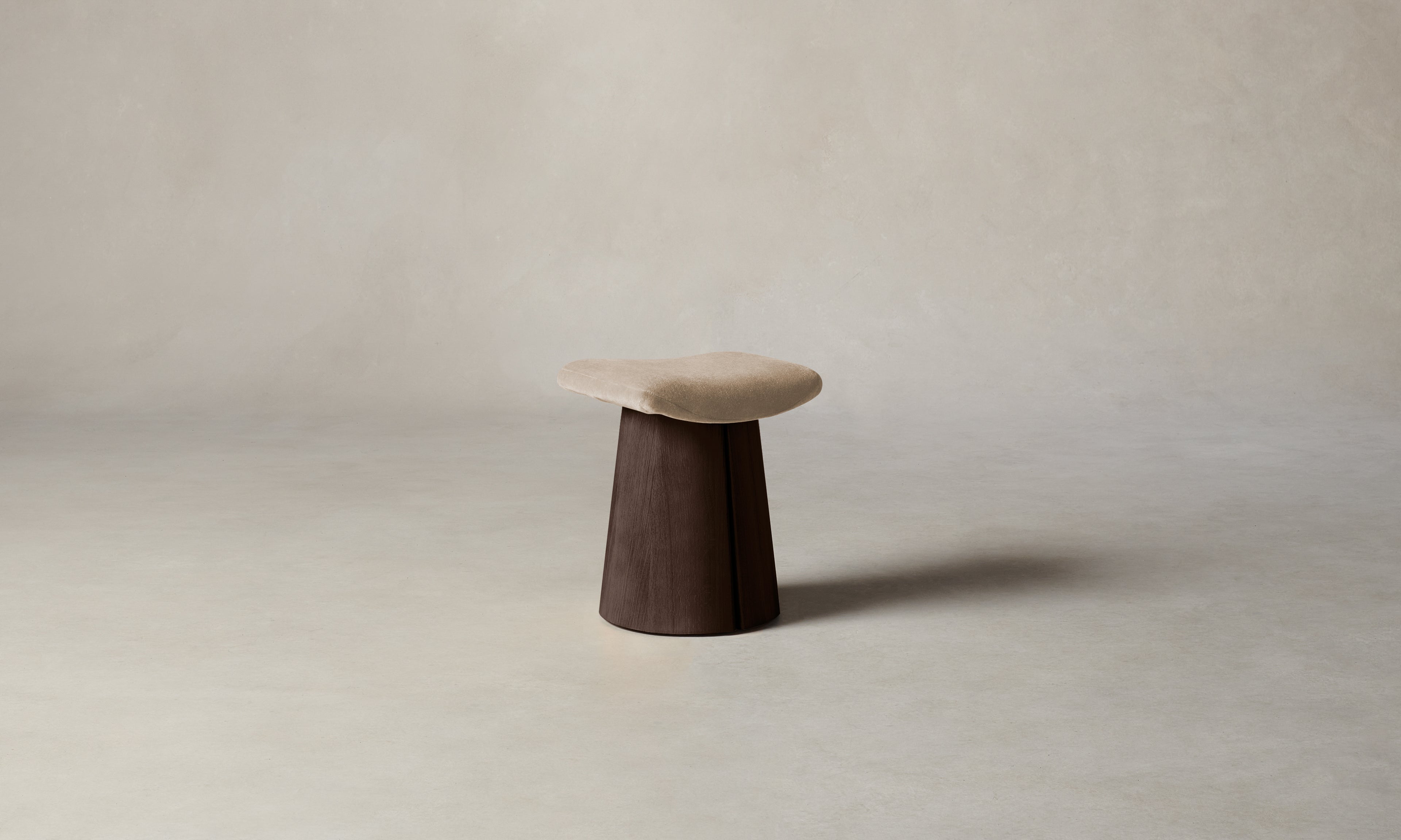 Weston Stool - Mohair Almond