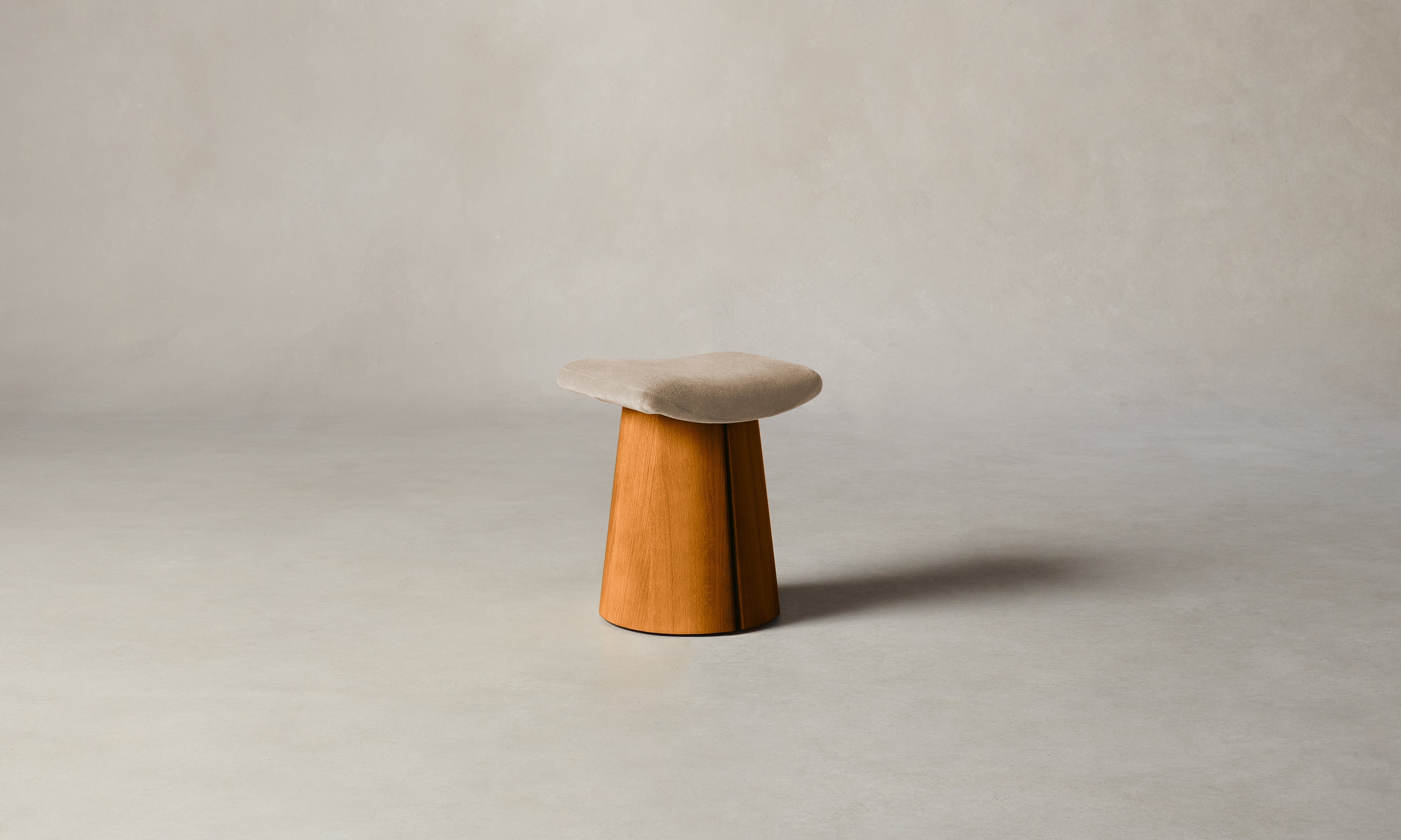 Weston Stool - Mohair Almond