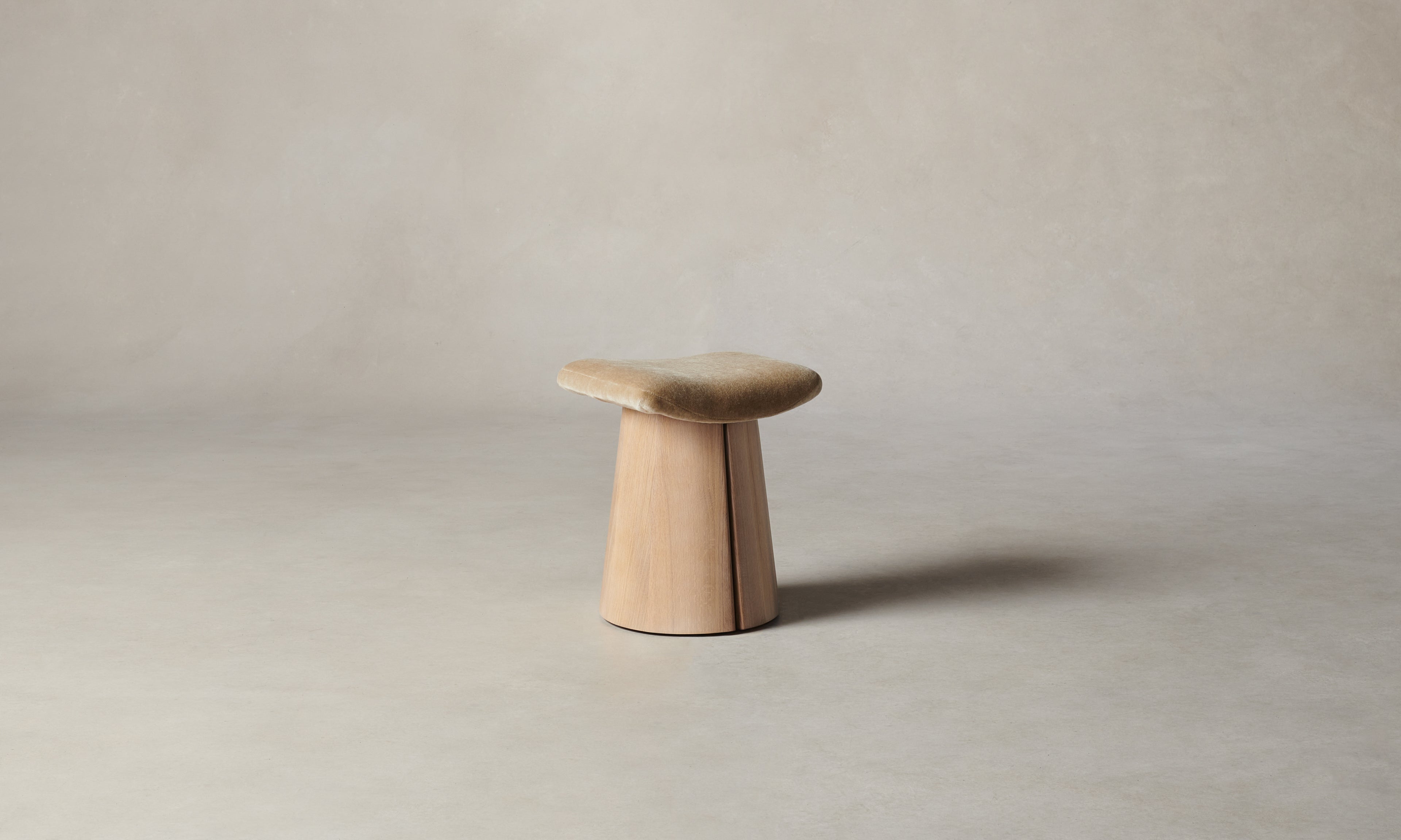 Weston Stool - Mohair Almond