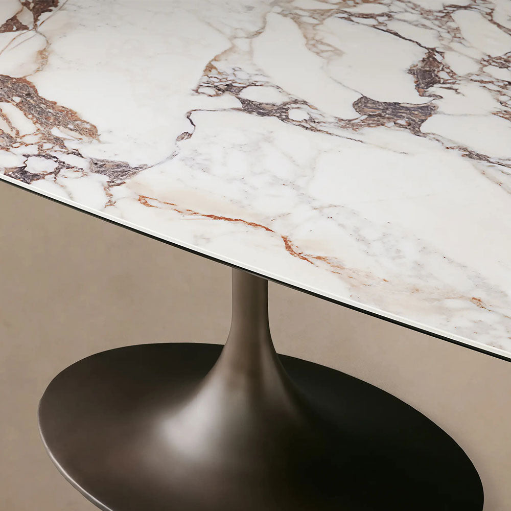 Vincenza Marble-Look Ceramic Dining Table