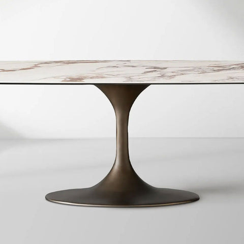 Vincenza Marble-Look Ceramic Dining Table