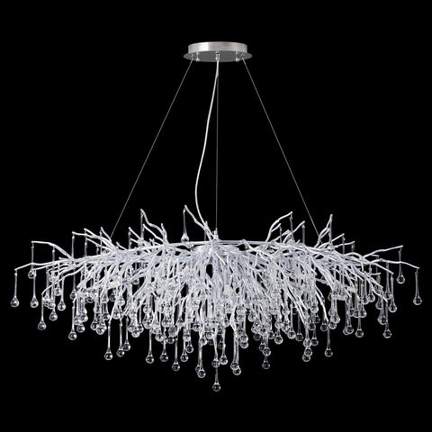 Doris Rectangle Branch Chandelier 45"L Silver